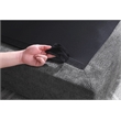 Luis Polyester Upholstered Modern Sectional Sofa Loveseat with Ottoman Dark Gray