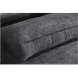 Luis Polyester Upholstered Modern Sectional Sofa Loveseat with Ottoman Dark Gray