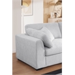 Luis Polyester Upholstered Modern Sectional Sofa Loveseat with Ottoman Gray