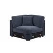 Oliver Polyester Sectional Sofa Couch with Ottoman & Cup holder & Charger Blue