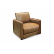 Hello Sofa Home Raffa Contemporary Top Grain Leather Club Armchair in Brown