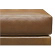 Hello Sofa Home Raffa Contemporary Top Grain Leather Ottoman in Brown