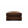 Hello Sofa Home Ramba Contemporary Top Grain Leather Ottoman in Brown