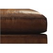 Hello Sofa Home Ramba Contemporary Top Grain Leather Ottoman in Brown