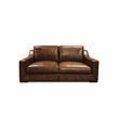 Hello Sofa Home Ramba Contemporary Top Grain Leather Loveseat in Brown