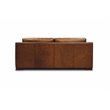 Hello Sofa Home Ramba Contemporary Top Grain Leather Loveseat in Brown