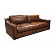 Hello Sofa Home Ramba 3-Seater Contemporary Top Grain Leather Sofa in Brown