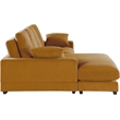 Daisy Convertible Sectional Sofa Couch with L-Shaped Design in Mango Color