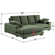 Daisy Convertible Sectional Sofa Couch with L-Shaped Design