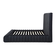 Avalon Velvet Upholstered Full Platform Bed in Black