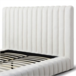 Avalon Velvet Upholstered King Platform Bed in Cream