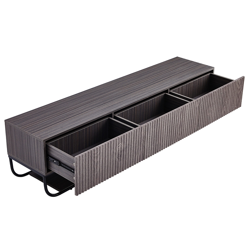 WPFurniture Glam Tv Stand in Gray