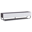 WPFurniture Glam Tv Stand in White & Gray