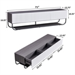 WPFurniture Glam Tv Stand in White & Gray