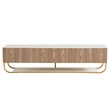 WPFurniture Glam Tv Stand in White & Natural