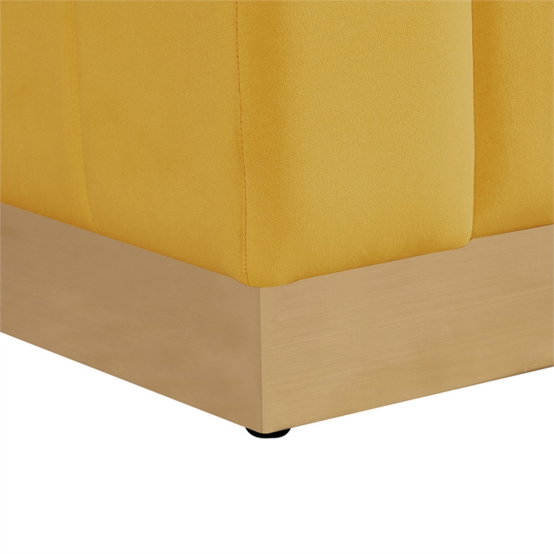 Foxy Velvet Sofa in Mustard Yellow