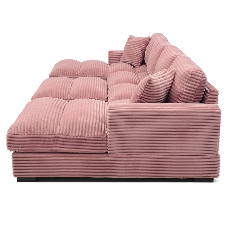 Scarlet Velvet Corduroy Sofa in Pink