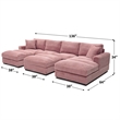 Scarlet Velvet Corduroy Sofa in Pink
