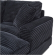 Scarlet Velvet Corduroy Sofa in Black