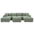 Scarlet Velvet Corduroy Sofa in Green