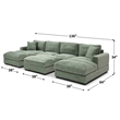 Scarlet Velvet Corduroy Sofa in Green