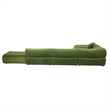 Vivienne L-Shape Velvet Sectional Sofa in Green
