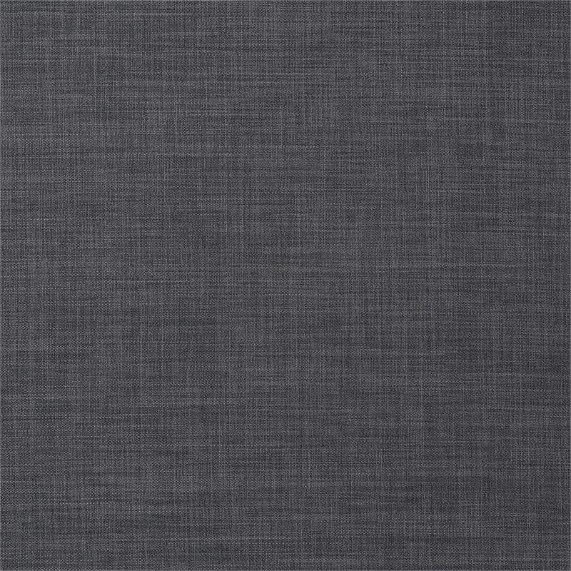 Hampton Linen Fabric Upholstered Full Platform Bed in Charcoal
