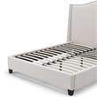 Hampton Linen Fabric Upholstered Queen Platform Bed in Cream