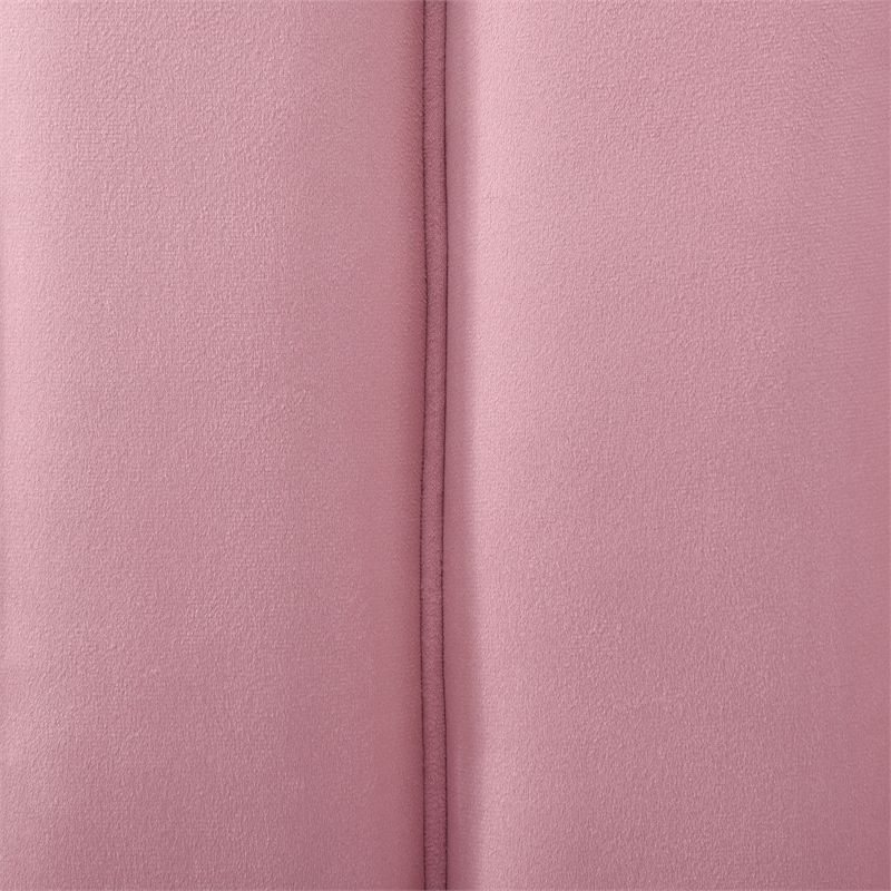 Avalon Velvet Upholstered King Platform Bed with Wings in Pink