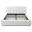 Electra Queen Size Fabric Upholstered Bed Frame in White