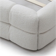 Electra Queen Size Fabric Upholstered Bed Frame in White