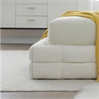 Electra Queen Size Fabric Upholstered Bed Frame in White