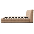 Electra King Size Fabric Upholstered Bed Frame in Camel