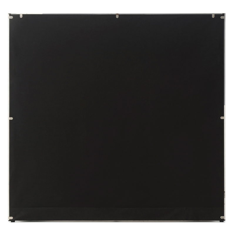 Rollie Vegan Leather Upholstered Queen Bed Frame In Black