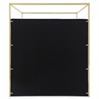 Rollie Canopy Vegan Leather Upholstered King Bed Frame In Cream