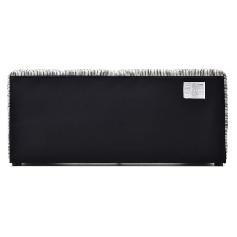 Sienna Upholstered Platform Queen Bed Low Profile with Padded Headboard