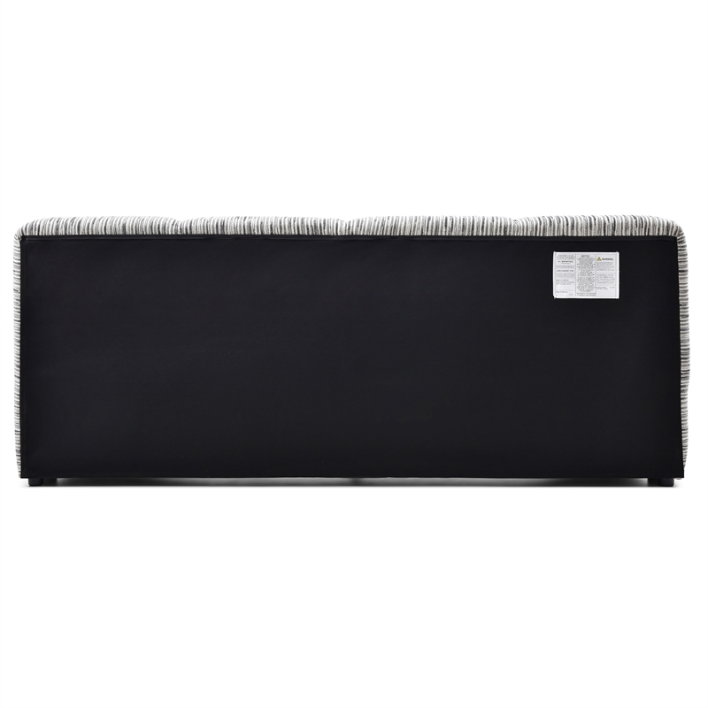 Sienna Upholstered Platform King Bed Low Profile with Padded Headboard