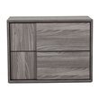 Modrest Asus 2-Drawer Self Closing Modern MDF Wood Nightstand in Matte Elm Gray