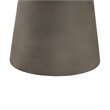 Modrest Essex Round Contemporary Tempered Glass & Metal Coffee Table in Gray