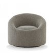 Modrest Frontier Polyester Polyester Fabric Swivel Accent Chair in Glam Gray