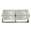 Modrest Lenny Modern MDF Wood & Stainless Steel Buffet in High Gloss White
