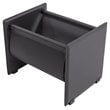 Modrest Uriah Modern Stainless Steel & Leather Magazine Rack in Gray