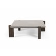 Modrest Milton Solid Wood & Concrete Coffee Table in Dark Gray/Walnut