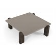 Modrest Milton Solid Wood & Concrete Coffee Table in Dark Gray/Walnut
