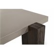 Modrest Milton Solid Wood & Concrete Coffee Table in Dark Gray/Walnut