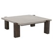 Modrest Milton Solid Wood & Concrete Coffee Table in Dark Gray/Walnut