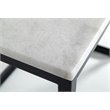 Modrest Baca Square Contemporary Metal & Marble End Table in Black/White