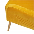 Modrest Everly Contemporary Velvet Upholstered Accent Chair in Yellow