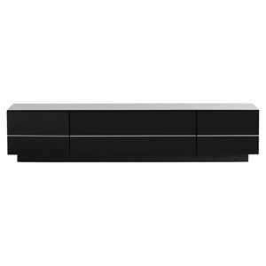 Modrest Caeden Contemporary MDF Wood & Metal TV Stand for TVs up to 79&quot in Black