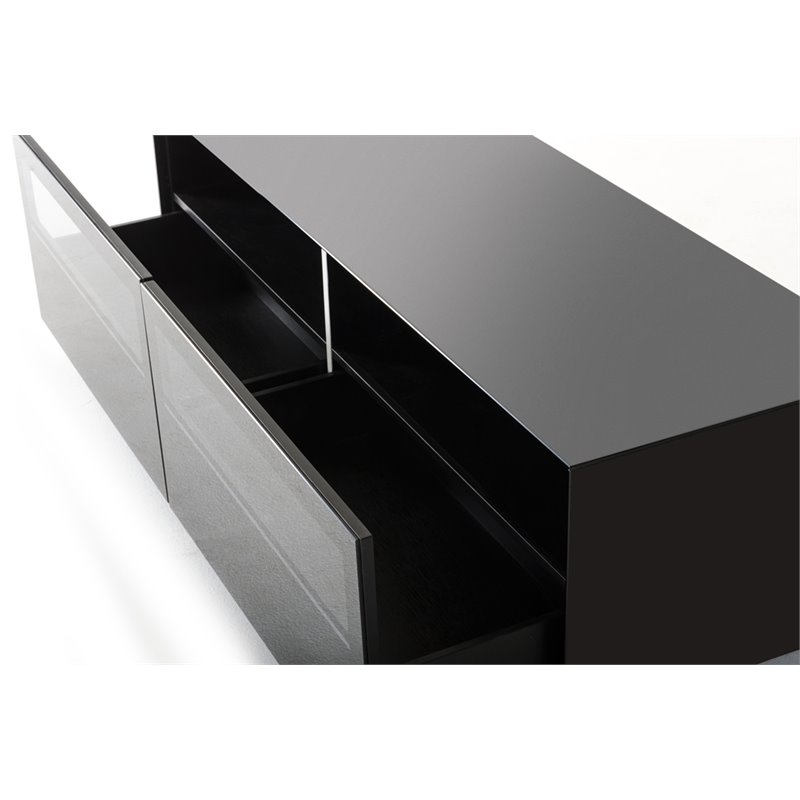 Modrest Carter Wood & Tempered Glass TV Stand for TVs up to 59